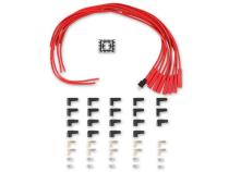 Spark Plug Wire Set- 8MM Red Wire With Red Straight Boots 4040R, Spark Plug Wires, Super Stock, Spiral Core, 8Mm, Red, Set ACCEL