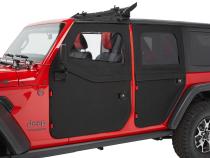 Full Fabric Doors Jeep '20-26 Gladiator '18-26 Wrangler JL Rear Black Diamond Bestop