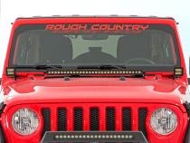 Jeep JL/Gladiator 2 Inch LED Lower Windshield Kit Black Series w/White DRL For 18-Pres Wrangler JL/20-Pres Gladiator Rough Country