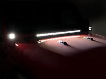 Jeep JL/Gladiator 2 Inch LED Lower Windshield Kit Black Series w/White DRL For 18-Pres Wrangler JL/20-Pres Gladiator Rough Country