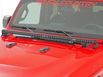 Jeep 50 Inch LED Hood Kit 18-20 Wrangler JL 20-Up Gladiator JT Black-Series Rough Country