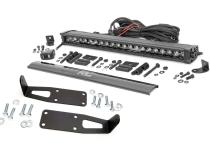 Dodge Hidden Bumper Kit w/ 20-Inch LED Light Bar Black Series w/ White DRL 03-18 Ram 2500/3500 Rough Country