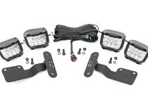 Subaru 3-inch LED Lower Windshield Ditch Kit 14-18 Forester Wide Angle Osram Rough Country