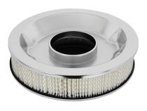 Air Cleaner 14 Inch Chrome Demon Branded 14 Inch Chrome Air Filter With Paper Filter Element Demon Fuel Systems