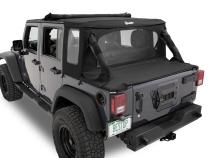 Jeep Wrangler Halftop Soft Top Conversion Kit For Jeep 2007-2018 Wrangler JK 4 Door Black Diamond Bestop