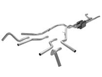 American Thunder Crossmember-Back Exhaust System Fits 1967-1972 Ford F-100/250/350 V8 With Side Tank, 2Wd Long Bed Only, 2.5 Inch 409 Stainless Steel, Dual Exit Flowmaster