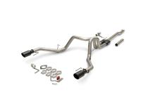 Outlaw Cat-Back Exhaust System Fits 2021-2025 Ford F150 2.7, 3.5 And 5.0-Liter, Powerboost And Non-Hybrid With Factory Dual Tailpipes, Outlaw Cat-Back 3.0-Inch Stainless Steel Exhaust System, 4.50-Inch Black Tips Flowmaster