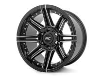 88 Series Wheel One-Piece Gloss Black 22x10 6x135 -19mm Rough Country