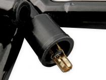 Spark Plug Wire Set Universal 135 Deg Black Ceramic Boots 9002Ck, Spark Plug Wires, Pro Fit Ceramic, Spiral Core, 8Mm, Black, Set ACCEL