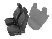 Jeep Neoprene Front Seat Cover Black 13-18 Wrangler JK Unlimited Rough Country