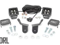 Honda Dual LED Cube Kit 2.0 Inch Black Series w/ Amber DRL 16-20 Pioneer Rough Country