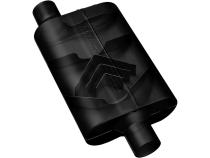 40 Series Delta Flow Chambered Muffler 40 Delta Flow 2.50 Offset In 2.50 Offset Out Aggressive Sound Flowmaster