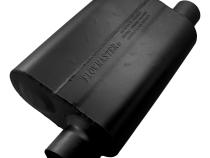 40 Series Delta Flow Chambered Muffler 40 Delta Flow 3.00 Offset In 2.50 Dual Out Aggressive Sound Flowmaster