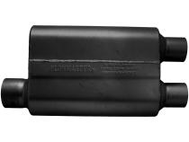 40 Series Delta Flow Chambered Muffler 40 Delta Flow 3.00 Offset In 2.50 Dual Out Aggressive Sound Flowmaster