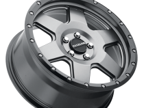 Aluminum Wheels 17x9 Boost 946G Satin Gunmetal Gray 6 Spoke 0 Offset 5 on 139.7 Bolt Pattern 107.95 Bore Raceline