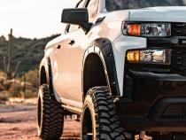 Defender Pocket Fender Flares Flat Black Chevy Silverado 1500 2WD/4WD (19-23) Rough Country