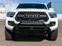 16-23 Toyota Tacoma Low Profile Front Bumper Aluminum Black Powdercoat Center Hoop All Pro Off Road