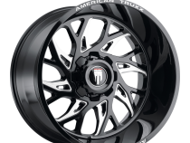 Destiny AT1913 Black / Milled 20X12 6-135/6-139.7 -44MM 106.1MM Off Road Wheels American Truxx