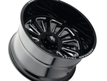 Butcher AT1916 Gloss Black Milled 20X9 5-127 -12MM 71.6MM Off Road Wheels American Truxx