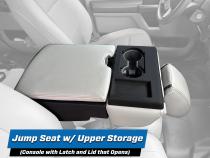 Center Jump Seat Cover w/ Standard Console for 2015-Present Ford F150, 2017-Present Super Duty, Red PRP Seats