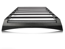 2014-2021 Tundra Crew Max Premium Roof Rack - 52 in Dual Row Spot Beam LED Light Bar - Blue - Tall No Lights Cali Raised LED