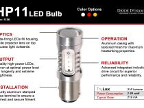 1156 LED Bulb HP11 LED Amber Single Diode Dynamics
