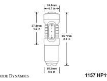 1157 LED Bulb HP11 LED Red Single Diode Dynamics