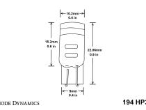194 LED Bulb HP3 LED Amber Single Diode Dynamics