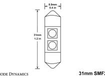 31mm SMF2 LED Bulb Warm White Single Diode Dynamics