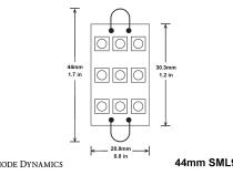 44mm SML9 LED Bulb Red Single Diode Dynamics