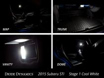 2015-2019 Subaru WRX Interior Light Kit Stage 1 Red Diode Dynamics