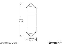 29mm HP6 LED Bulb Cool White Single Diode Dynamics