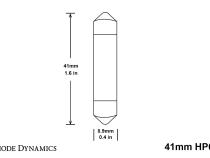 41mm HP6 LED Bulb Amber Single Diode Dynamics