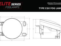Elite Series Fog Lamps for 2012-2014 Lexus IS250C A/T Convertible Pair Cool White 6000K Diode Dynamics