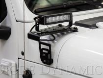 SS6 Cowl LED Bracket Kit for 2018-2021 Jeep JL Wrangler/Gladiator, White Driving