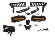 SS6 Cowl LED Bracket Kit for 2018-2021 Jeep JL Wrangler/Gladiator, Amber Driving