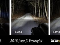 SS50 Hood LED Light Bar Kit for 2018-2021 Jeep JL Wrangler/Gladiator, White Combo