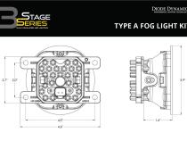 SS3 LED Fog Light Kit for 2014-2019 Ford Fiesta ST White SAE Fog Max w/ Backlight Diode Dynamics