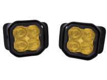 SS3 LED Fog Light Kit for 2017-2021 Ford Super Duty Yellow SAE Fog Sport w/ Backlight Diode Dynamics