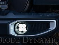 SS3 LED Fog Light Kit for 2020-2021 Jeep Gladiator White SAE Fog Pro w/ Backlight Type M Bracket Kit Diode Dynamics