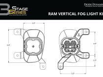 SS3 Sport Type Ram Vert Kit ABL White SAE Fog Diode Dynamics