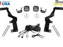 Stage Series Ditch Light Kit for 2017-2022 Ford Super Duty, C2 Sport Yellow Combo Diode Dynamics