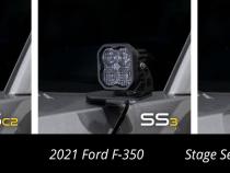 Stage Series Ditch Light Kit for 2017-2022 Ford Super Duty, C2 Pro White Combo Diode Dynamics