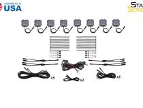Single-Color Rock Light Mid-Size Installer Kit (8-pack) Diode Dynamics