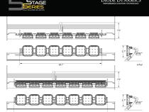 SS5 6-Pod CrossLink Mounting Kit for Prinsu/Sherpa Roof Racks, Pro White Driving Diode Dynamics