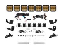 SS5 7-Pod CrossLink Mounting Kit for Prinsu/Sherpa Roof Racks, Pro Yellow Combo Diode Dynamics
