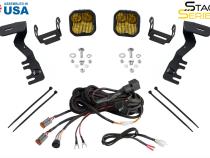 Stage Series 2 Inch LED Ditch Light Kit for 2024-Present Toyota Tacoma, Pro Yellow Combo Diode Dynamics