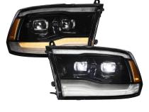 09-18 Ram 1500/2500/3500 and 19+ Ram 1500 Classic Sequential LED Projector Headlights Pair Form Lighting