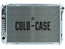 1987-1993 Ford Mustang Cobra Aluminum Radiator Auto Transmission Dual 12 Inch Fans Cold Case Radiators
