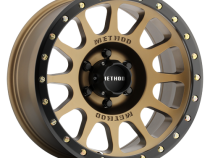 Aluminum Wheels 20x9 NV MR305 Bolt Pattern 6 On 135 Offset 18 Lip Size 1.42 Method Bronze BRZ Black Street Loc Method